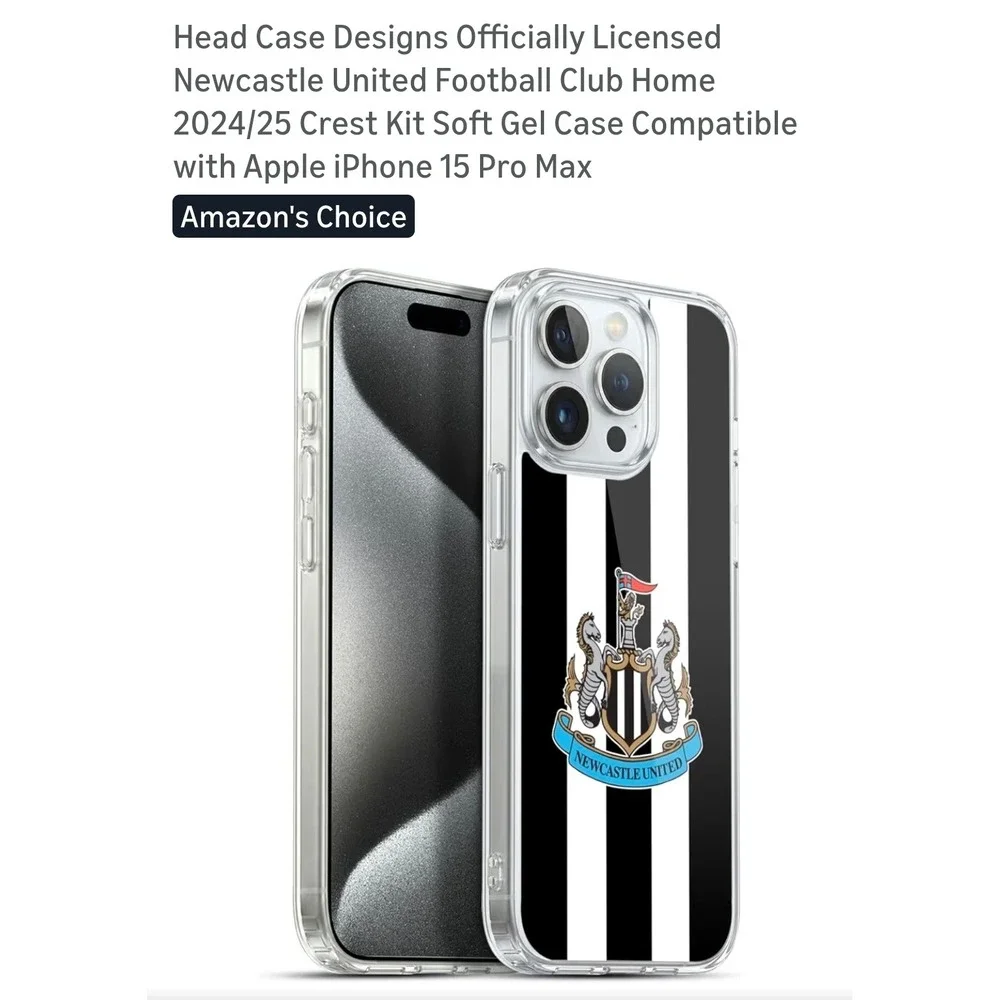 Head Case Designs Newcastle United‎ FC iPhone 15 Pro Max MagSafe Case
